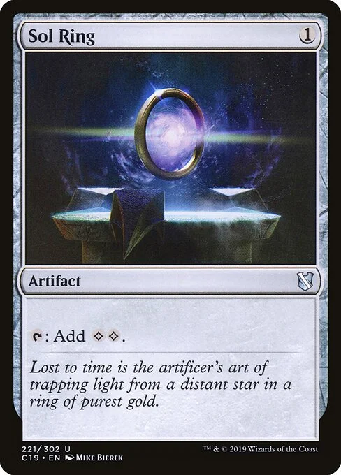 Sol Ring, carta Magic di tipo Artifact illustrata da Mike Bierek