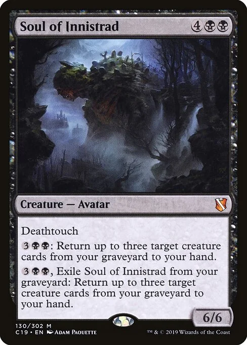 Soul of Innistrad, carta Magic di tipo Creature — Avatar illustrata da Adam Paquette