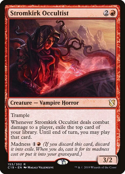 Stromkirk Occultist, carta Magic di tipo Creature — Vampire Horror illustrata da Magali Villeneuve