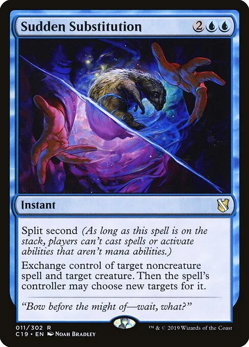Sudden Substitution, carta Magic di tipo Instant illustrata da Noah Bradley