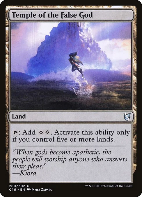 Temple of the False God, carta Magic di tipo Land illustrata da James Zapata