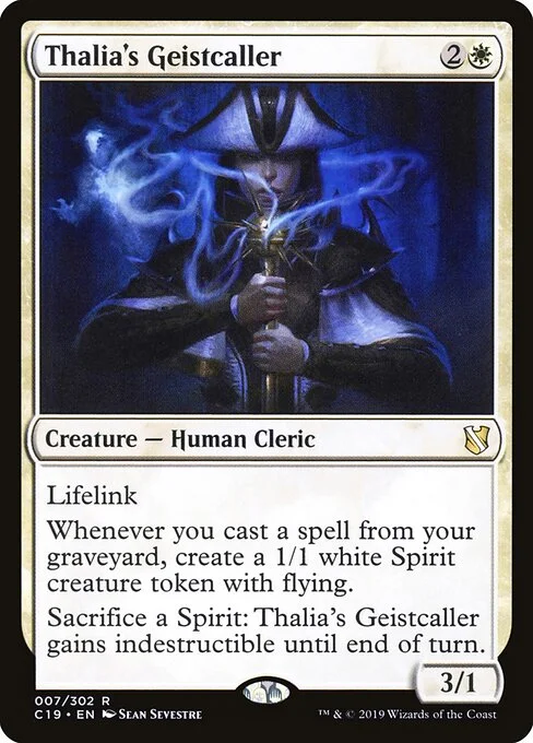 Thalia's Geistcaller, carta Magic di tipo Creature — Human Cleric illustrata da Sean Sevestre