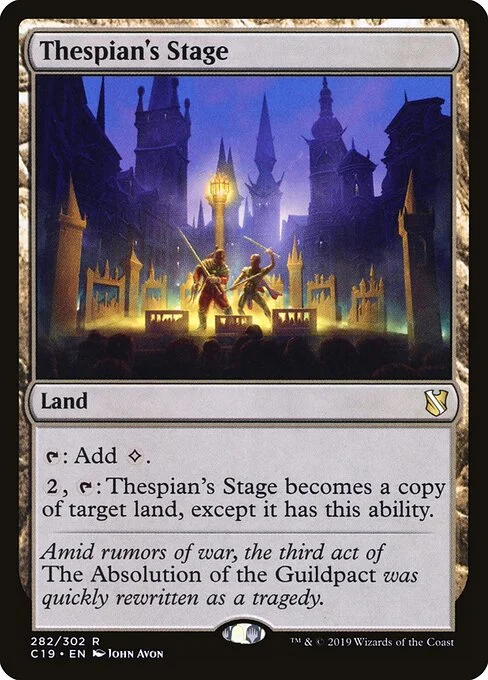 Thespian's Stage, carta Magic di tipo Land illustrata da John Avon