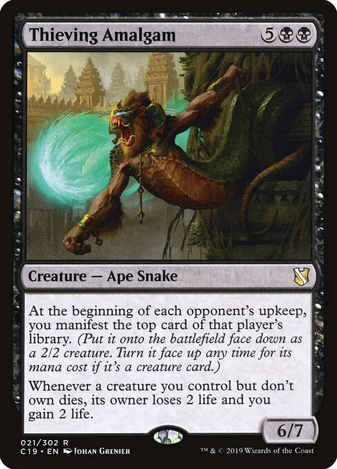 Thieving Amalgam, carta Magic di tipo Creature — Ape Snake illustrata da Johan Grenier