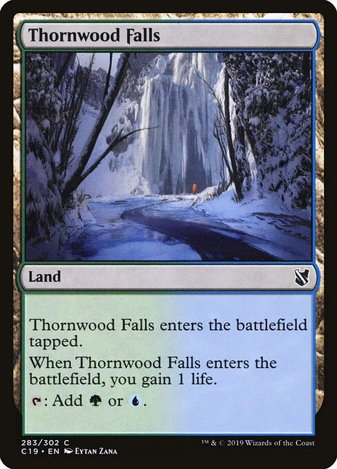 Thornwood Falls, carta Magic di tipo Land illustrata da Eytan Zana