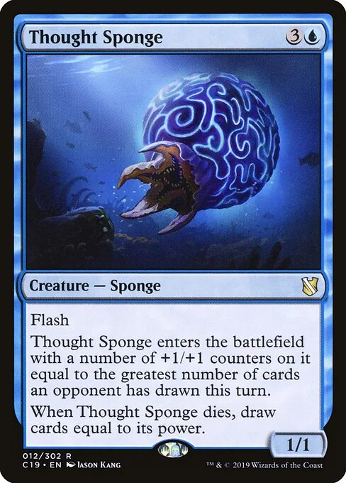 Thought Sponge, carta Magic di tipo Creature — Sponge illustrata da Jason Kang