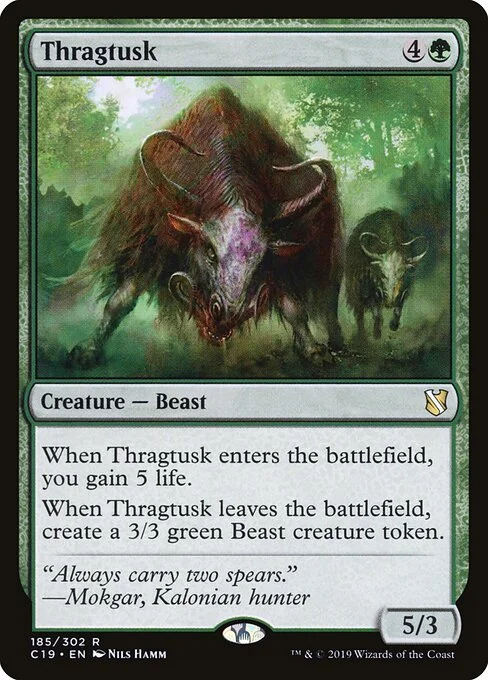 Thragtusk, carta Magic di tipo Creature — Beast illustrata da Nils Hamm