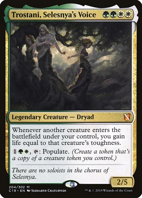 Trostani, Selesnya's Voice, carta Magic di tipo Legendary Creature — Dryad illustrata da Sidharth Chaturvedi