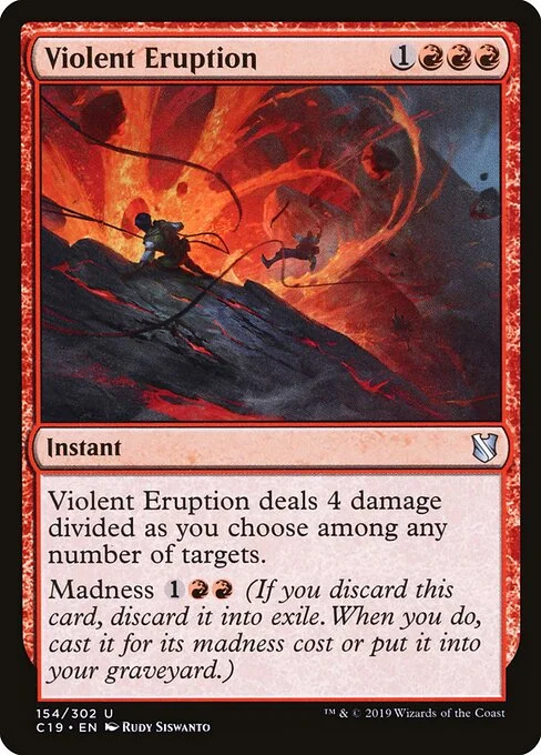 Violent Eruption, carta Magic di tipo Instant illustrata da Rudy Siswanto