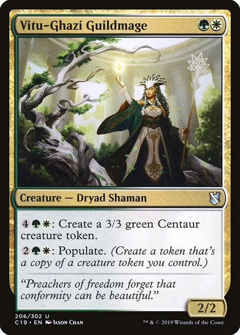 Vitu-Ghazi Guildmage, carta Magic di tipo Creature — Dryad Shaman illustrata da Jason Chan