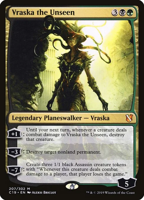 Vraska the Unseen, carta Magic di tipo Legendary Planeswalker — Vraska illustrata da Aleksi Briclot