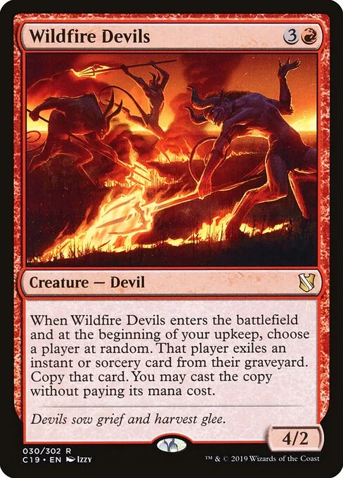 Wildfire Devils, carta Magic di tipo Creature — Devil illustrata da Izzy