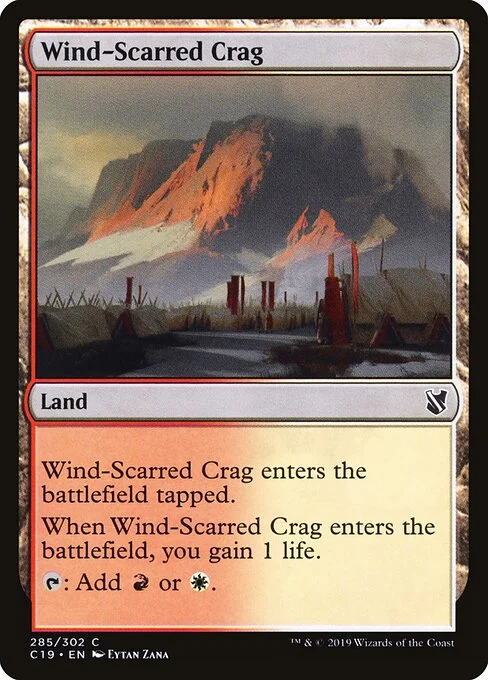Wind-Scarred Crag, carta Magic di tipo Land illustrata da Eytan Zana