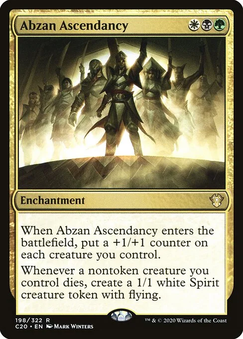 Abzan Ascendancy, carta Magic di tipo Enchantment illustrata da Mark Winters