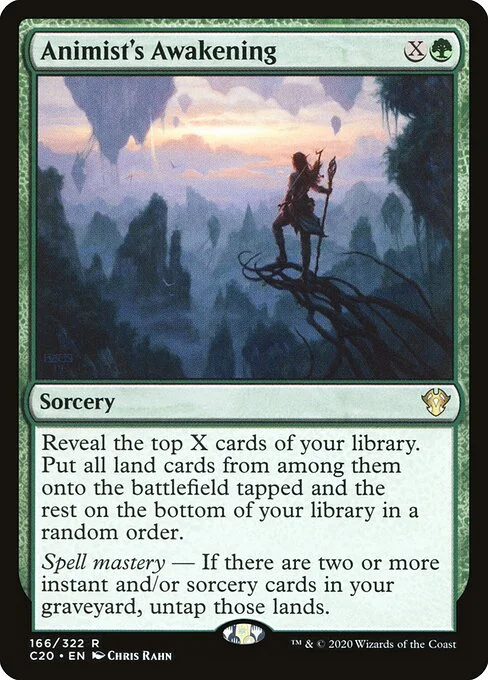 Animist's Awakening, carta Magic di tipo Sorcery illustrata da Chris Rahn