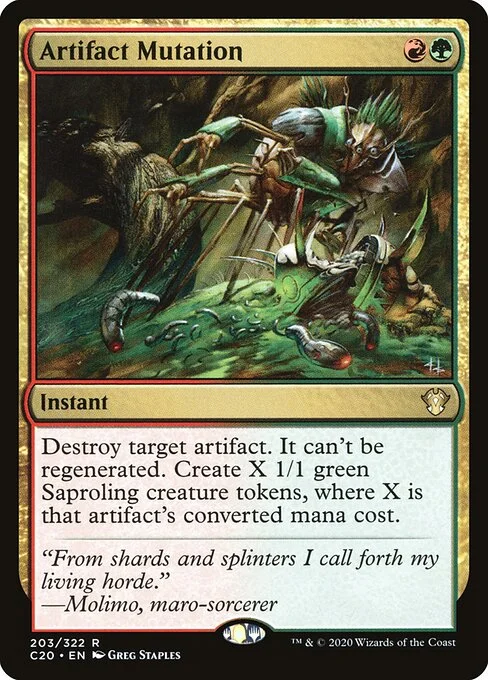 Artifact Mutation, carta Magic di tipo Instant illustrata da Greg Staples