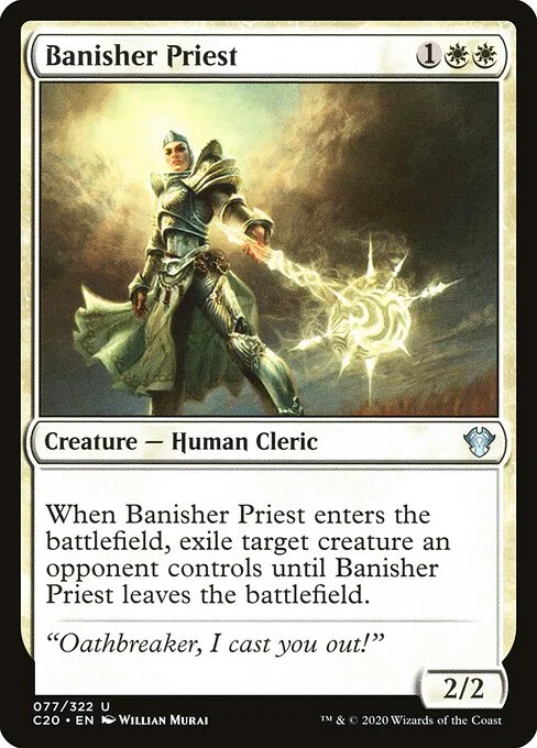Banisher Priest, carta Magic di tipo Creature — Human Cleric illustrata da Willian Murai