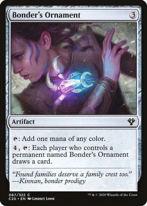 Bonder's Ornament, carta Magic di tipo Artifact illustrata da Lindsey Look