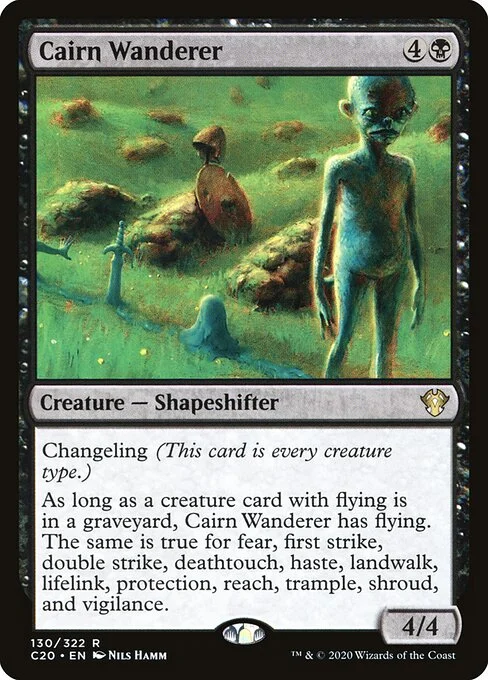Cairn Wanderer, carta Magic di tipo Creature — Shapeshifter illustrata da Nils Hamm