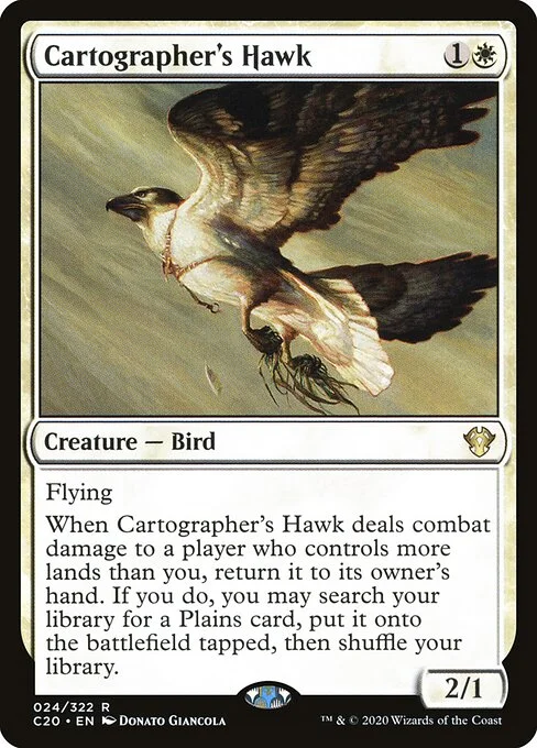Cartographer's Hawk, carta Magic di tipo Creature — Bird illustrata da Donato Giancola
