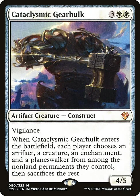 Cataclysmic Gearhulk, carta Magic di tipo Artifact Creature — Construct illustrata da Victor Adame Minguez