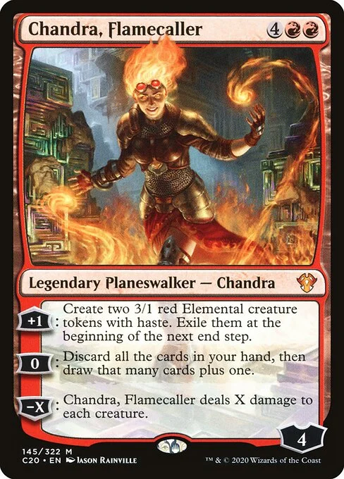 Chandra, Flamecaller, carta Magic di tipo Legendary Planeswalker — Chandra illustrata da Jason Rainville
