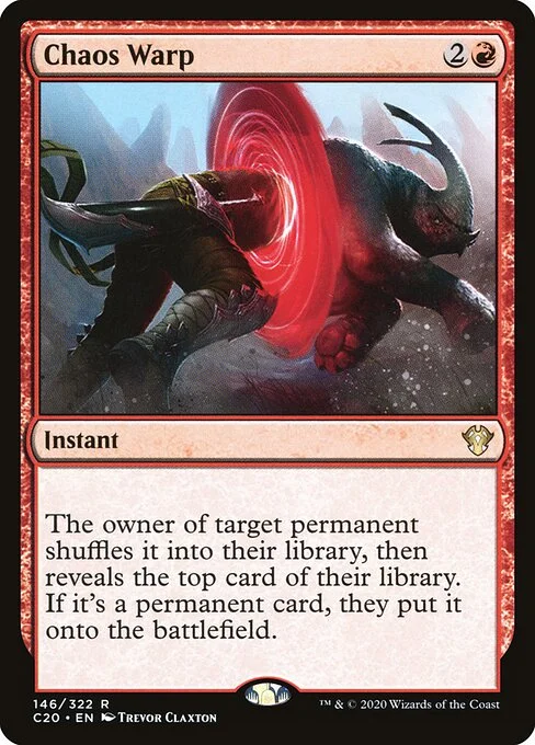 Chaos Warp, carta Magic di tipo Instant illustrata da Trevor Claxton