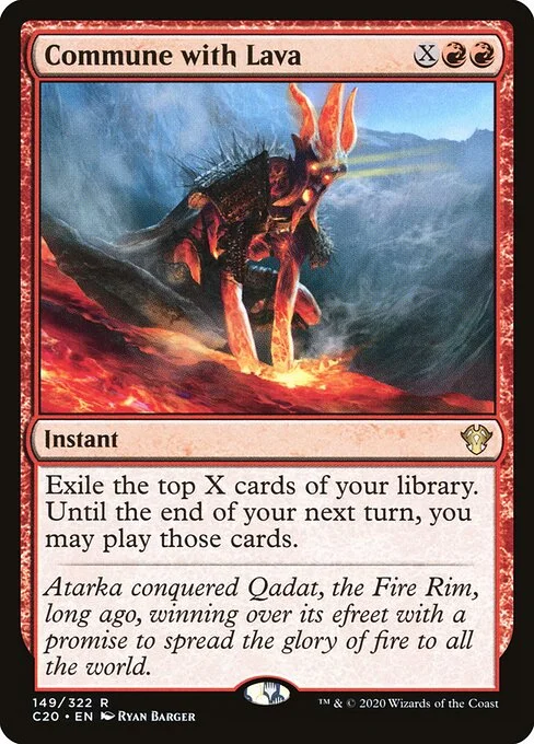 Commune with Lava, carta Magic di tipo Instant illustrata da Ryan Barger