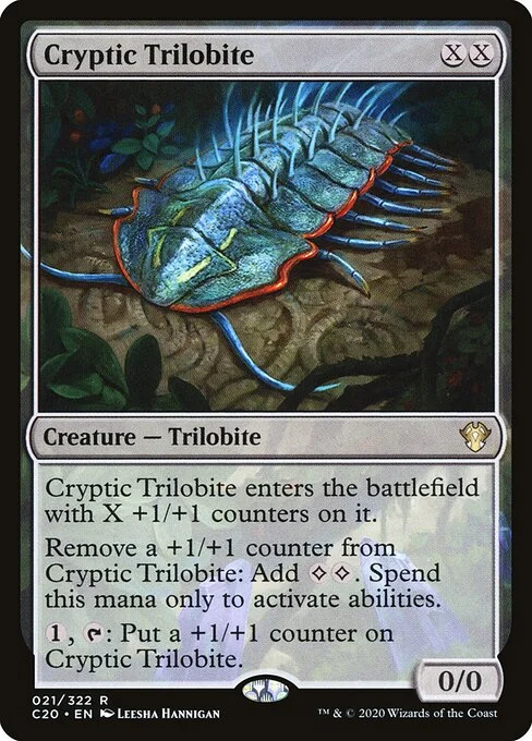 Cryptic Trilobite, carta Magic di tipo Creature — Trilobite illustrata da Leesha Hannigan