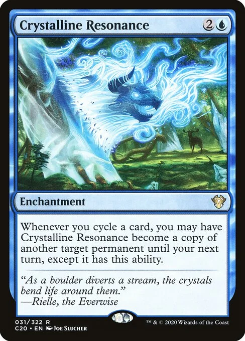 Crystalline Resonance, carta Magic di tipo Enchantment illustrata da Joe Slucher