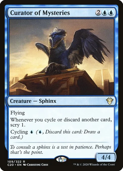 Curator of Mysteries, carta Magic di tipo Creature — Sphinx illustrata da Christine Choi