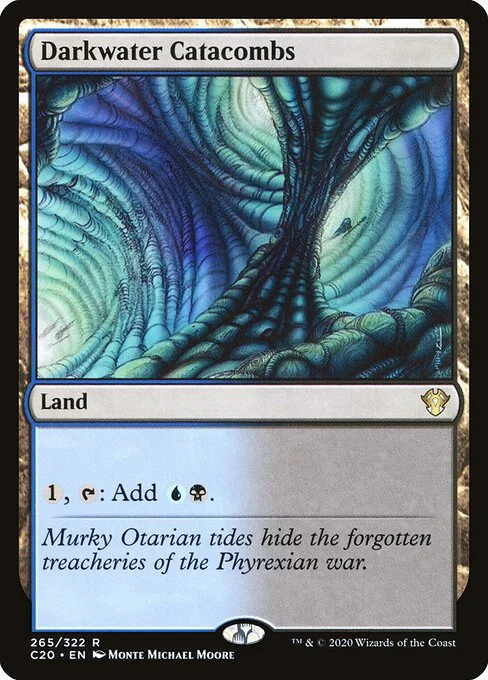 Darkwater Catacombs, carta Magic di tipo Land illustrata da Monte Michael Moore