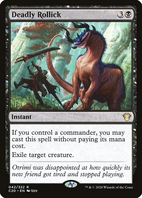 Deadly Rollick, carta Magic di tipo Instant illustrata da Izzy