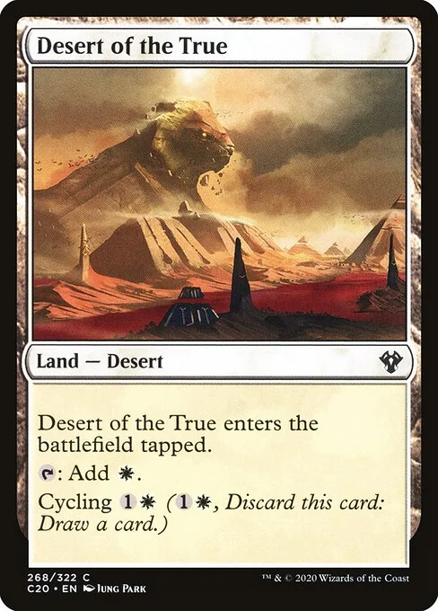 Desert of the True, carta Magic di tipo Land — Desert illustrata da Jung Park