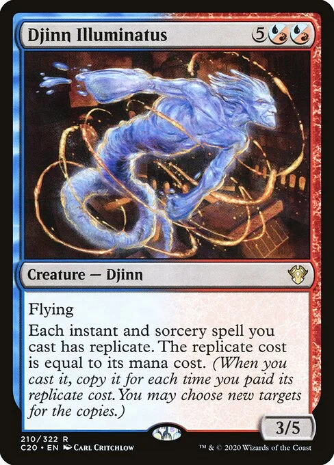 Djinn Illuminatus, carta Magic di tipo Creature — Djinn illustrata da Carl Critchlow