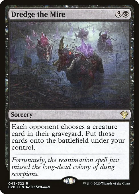 Dredge the Mire, carta Magic di tipo Sorcery illustrata da Lie Setiawan