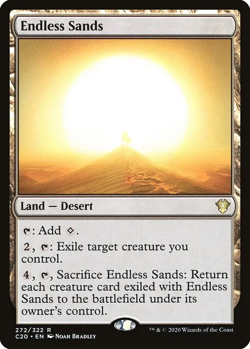 Endless Sands, carta Magic di tipo Land — Desert illustrata da Noah Bradley