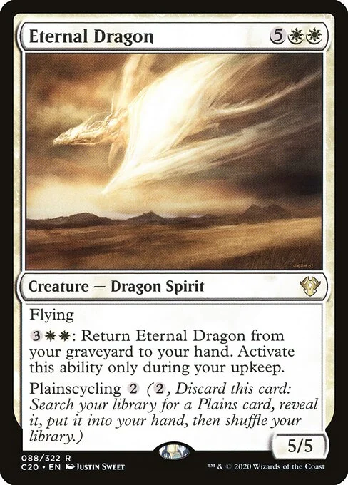 Eternal Dragon, carta Magic di tipo Creature — Dragon Spirit illustrata da Justin Sweet