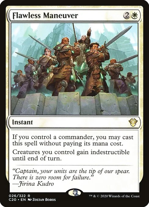 Flawless Maneuver, carta Magic di tipo Instant illustrata da Zoltan Boros