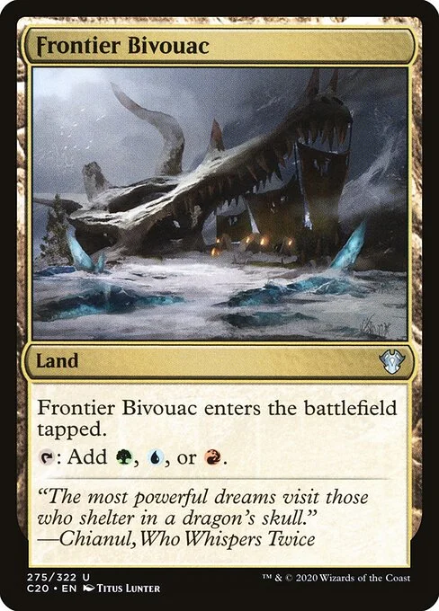 Frontier Bivouac, carta Magic di tipo Land illustrata da Titus Lunter