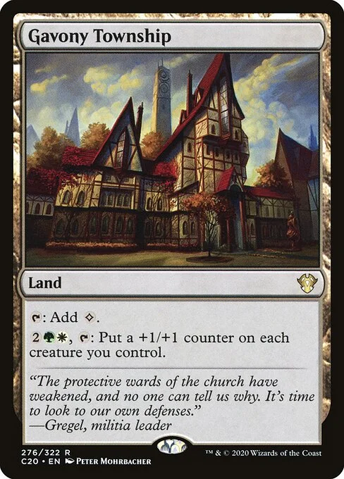 Gavony Township, carta Magic di tipo Land illustrata da Peter Mohrbacher