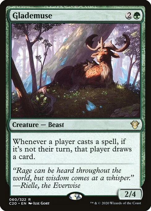 Glademuse, carta Magic di tipo Creature — Beast illustrata da Ilse Gort