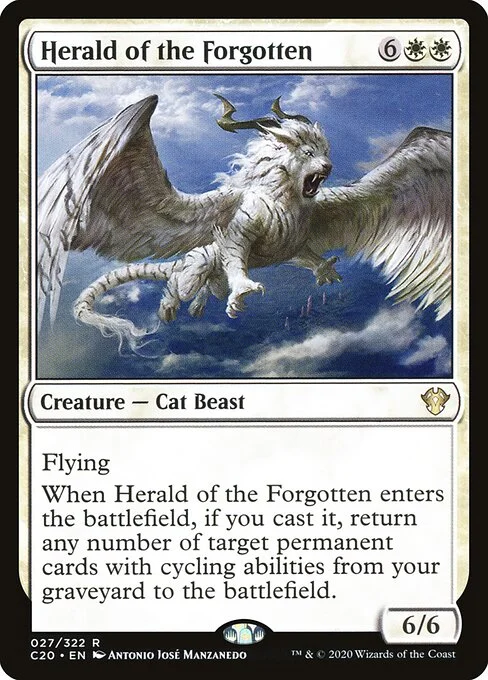 Herald of the Forgotten, carta Magic di tipo Creature — Cat Beast illustrata da Antonio José Manzanedo