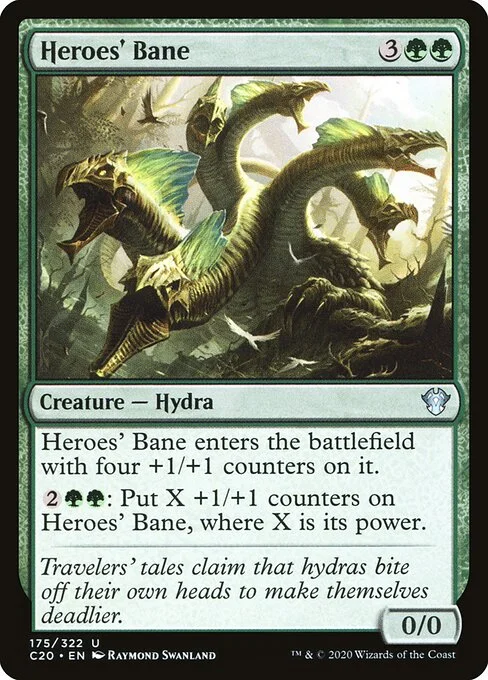 Heroes' Bane, carta Magic di tipo Creature — Hydra illustrata da Raymond Swanland