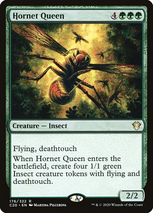 Hornet Queen, carta Magic di tipo Creature — Insect illustrata da Martina Pilcerova