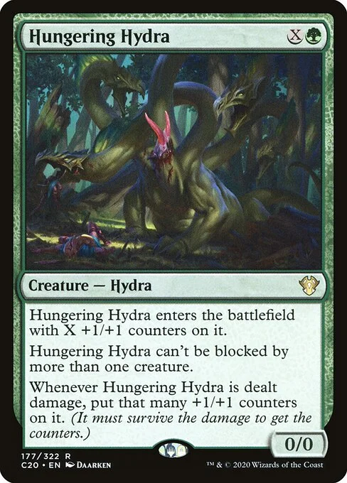 Hungering Hydra, carta Magic di tipo Creature — Hydra illustrata da Daarken