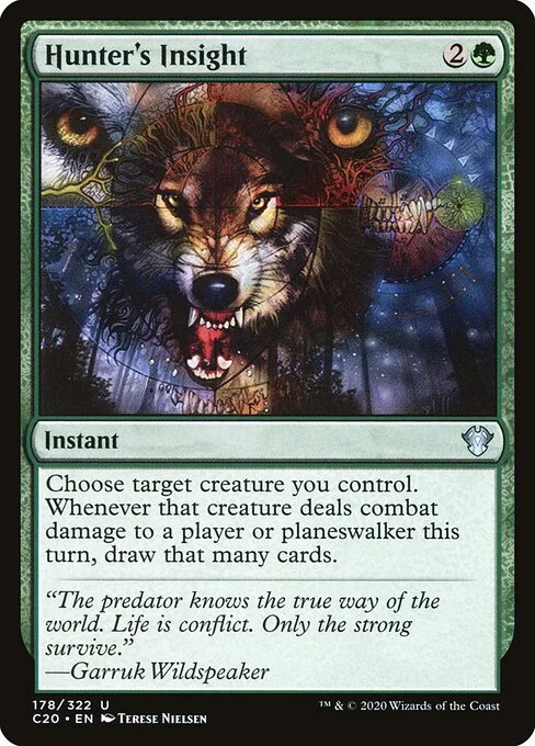 Hunter's Insight, carta Magic di tipo Instant illustrata da Terese Nielsen