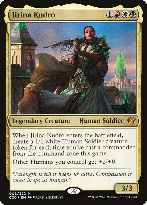 Jirina Kudro, carta Magic di tipo Legendary Creature — Human Soldier illustrata da Magali Villeneuve