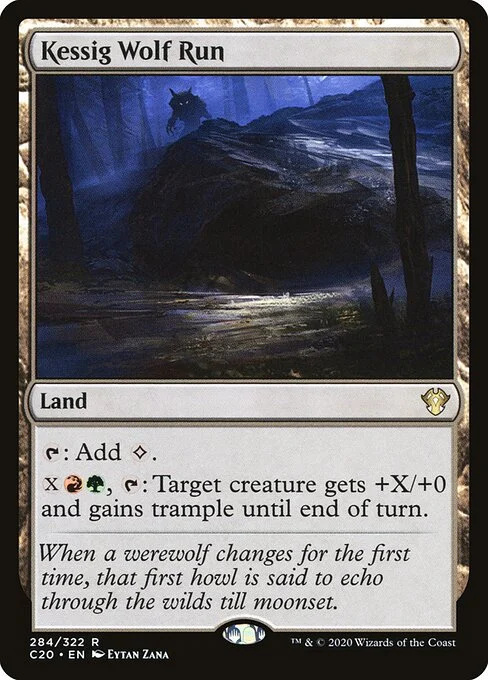 Kessig Wolf Run, carta Magic di tipo Land illustrata da Eytan Zana
