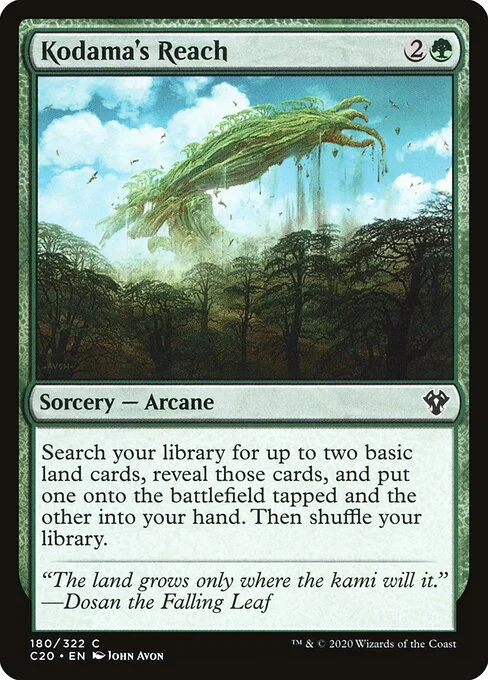 Kodama's Reach, carta Magic di tipo Sorcery — Arcane illustrata da John Avon
